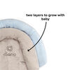 Diono Cuddle Soft 2-in-1 Baby Head Neck Body Support Pillow For Newborn Baby Super Soft Car Seat Insert Cushion, Perfect for Infant Car Seats, Convertible Car Seats, Strollers, Gray/ Blue