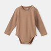 cache-couche à manches longues en coton biologique, 18-24m - gris