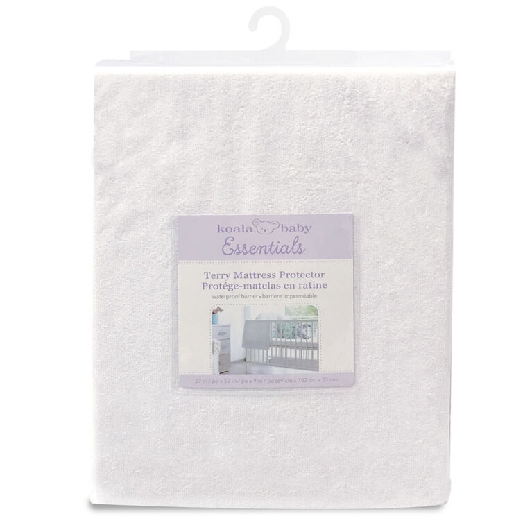 Koala Baby - Waterproof Terrycloth Mattress Protector - White