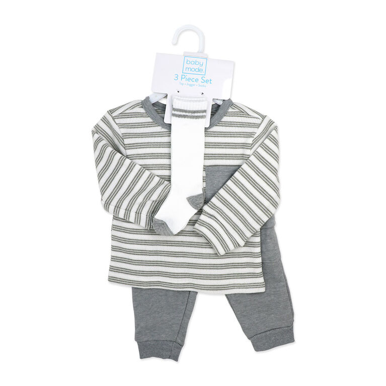 Baby Mode  3 Piece Thermal Set: Grey