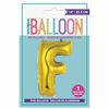 14" Gold Letter Balloons - F