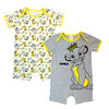 Disney Lion King paquet de 2 barboteuses - gris, 6 mois