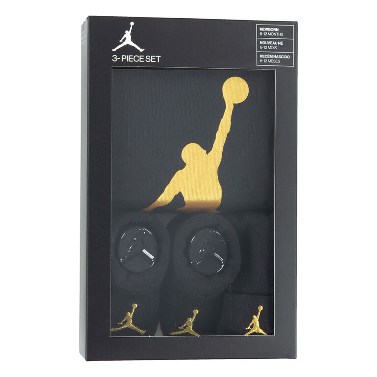 Ensemble Jordan - Noir et Or - Taille 0/6M