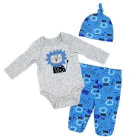 Sterling Baby 3 Pièces sur pied ensemble : lion bleu