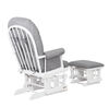 Lennox Furniture Quinn White Glider & Ottoman Gray