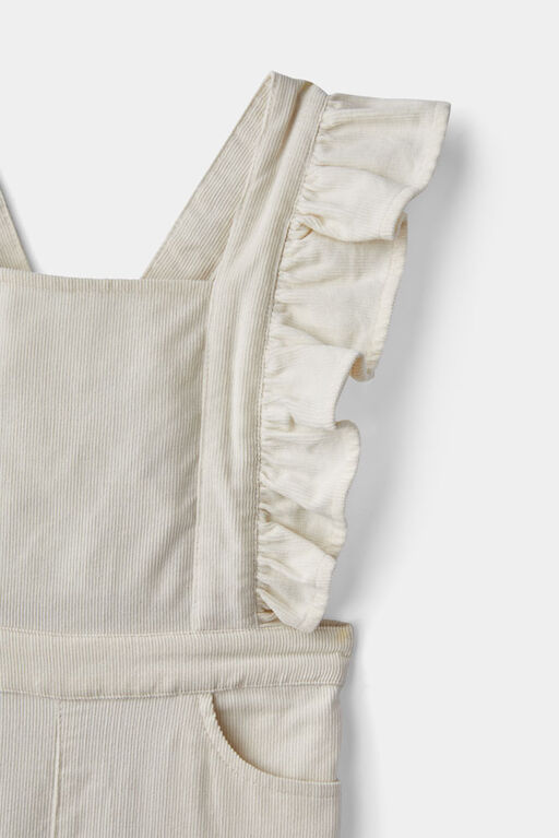 Ruffled Overall White 2-3Y