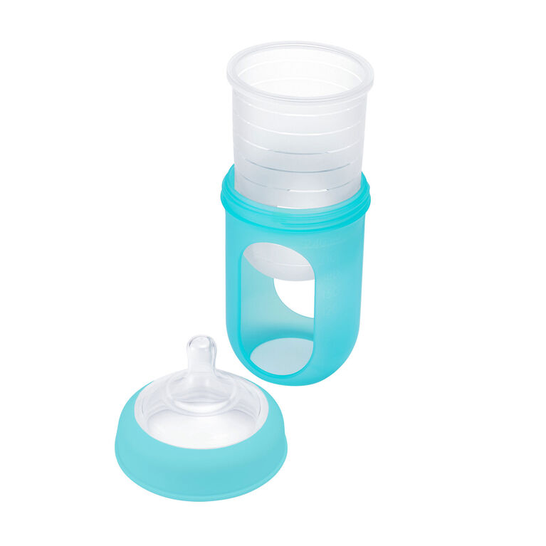 Boon Nursh Silicone Pouch Bottle 8 oz 3Pack Blue and Green Babies
