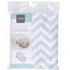 Kushies Drap Contour pour Poussette ou Panier Coton Flanelle Chevron Bleu