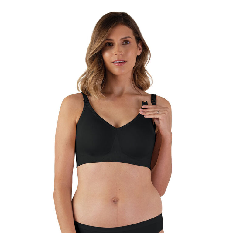 Bravado Designs Soutien-gorge de maternité et d’allaitement Body Silk Seamless, Noir, Moyen