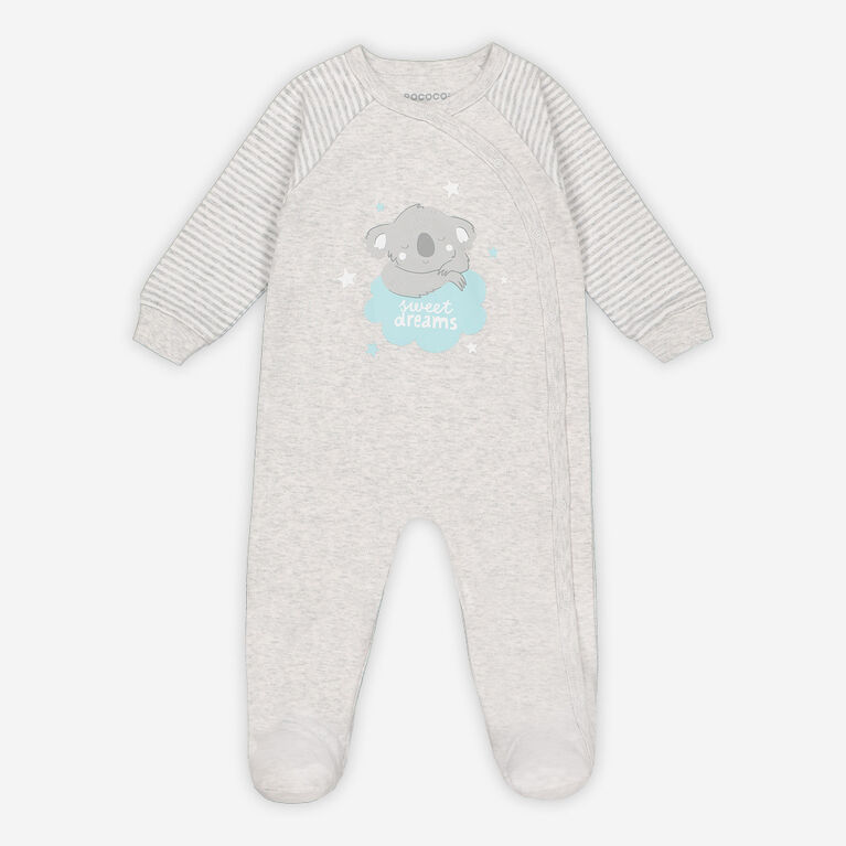 Rococo Footed Sleeper Grey