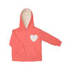 Koala Baby Girls Sherpa Lining Cardigan - Coral Heart, 3 Months