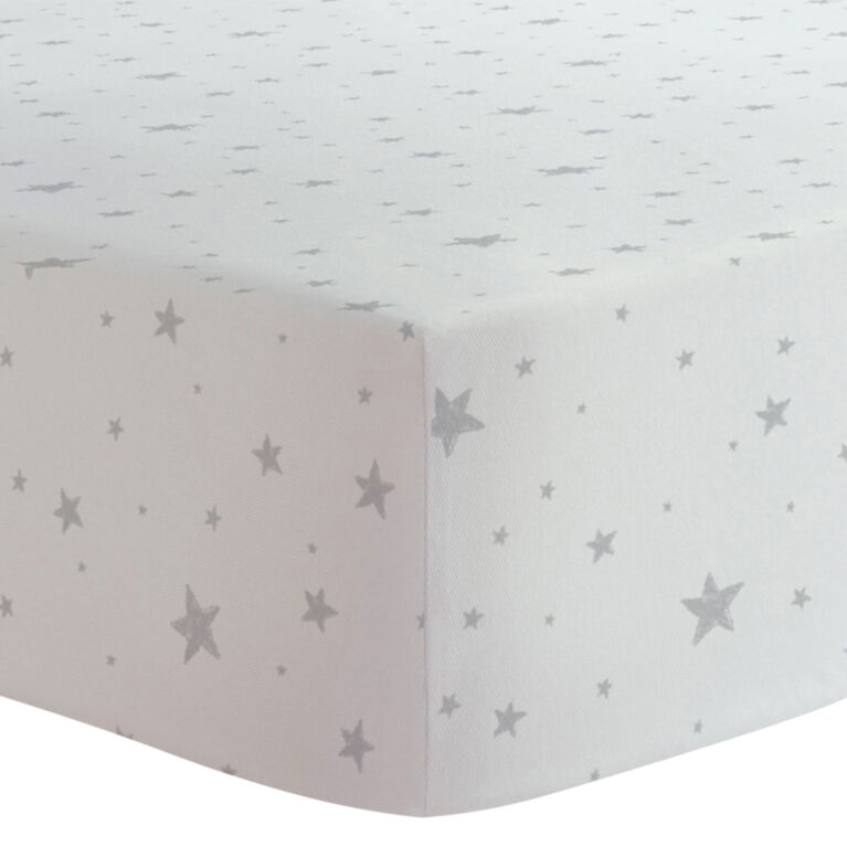 Kushies Crib Sheet Flannel Blue Scribble Stars Babies R Us Canada