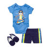Lily & Jack Ensemble de chaussures 3 Pièces : blue monkey 3-6M