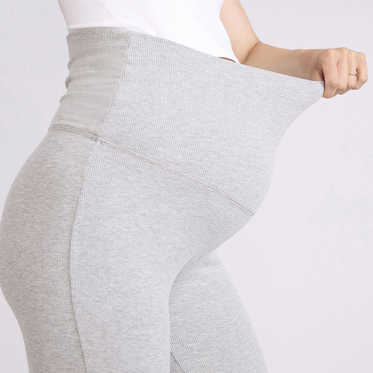 Motherhood - Rollover Wasitband Flare Pant - Grey Mix - M