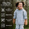 Kids Fleece Lined Rain Jackets | Space Dinos - 3T (3-4Y)