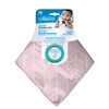 Dr. Brown's Bandana Bib - Pink Herringbone