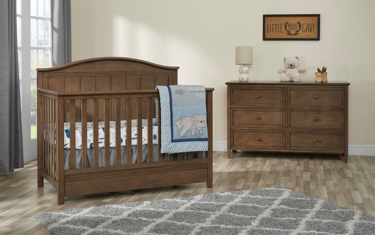Oxford Baby Sienna 4 In 1 Convertible Crib W Drawer Acorn Brown