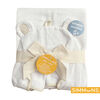 Simmons 3 Pièces Ensemble De Bain En Bambou Blanc/Taupe