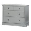 Bureau Camden prêt à assembler - gris métallisé.