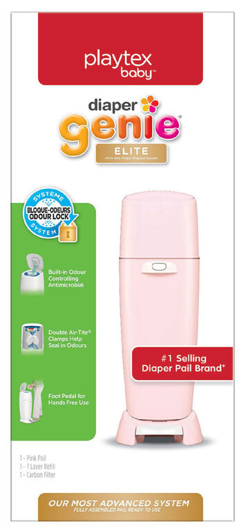 Diaper Genie Elite Diaper Pail - Powder Pink