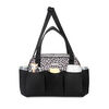 Bananafish Zelda 4-Piece Duffle Diaper Bag Set - Black with Leopard Print