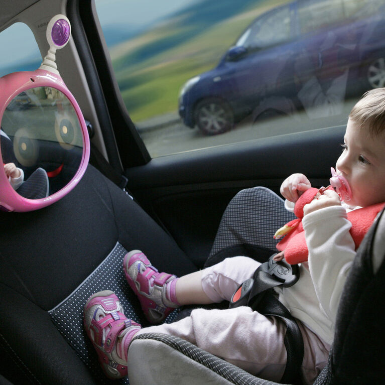 Miroir de voiture actif Oly pour bébé Benbat - Rose / 0-18 mois