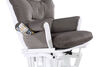Lennox Valencia Glider Chair and Ottoman - White/Gray