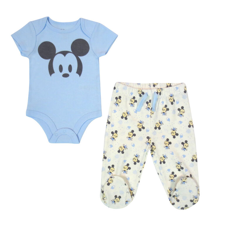 Disney Mickey Mouse 2-Piece Pant Set - Blue, 9 Months