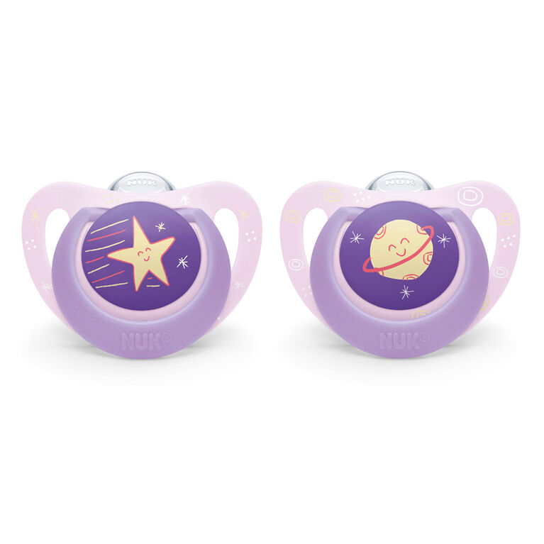 NUK Pacifier Genius Sz 1 2Pack Space Ast