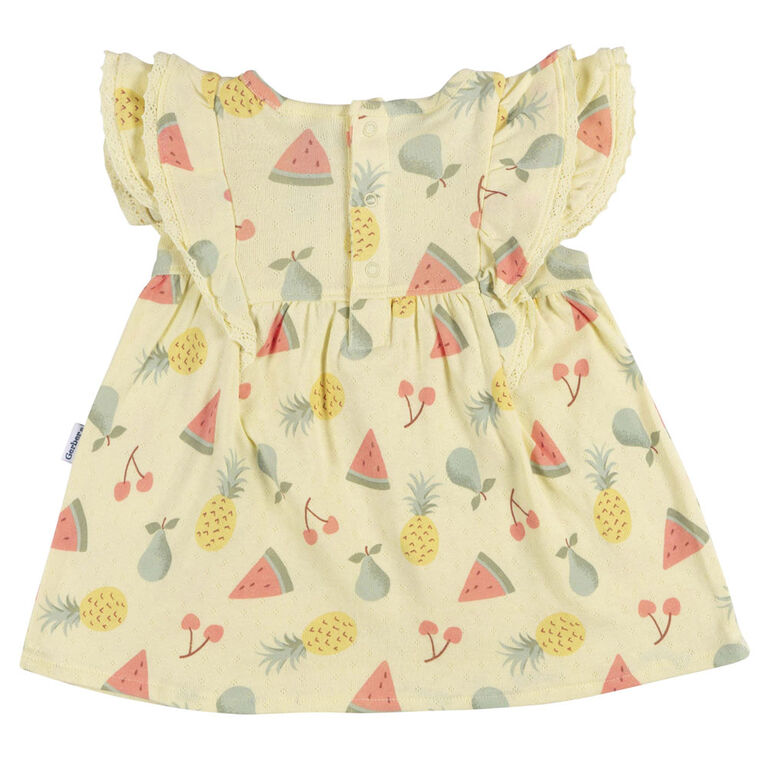 Gerber Childrenswear - 2-Piece Dress + Diaper Set - Fruit - 6-9M