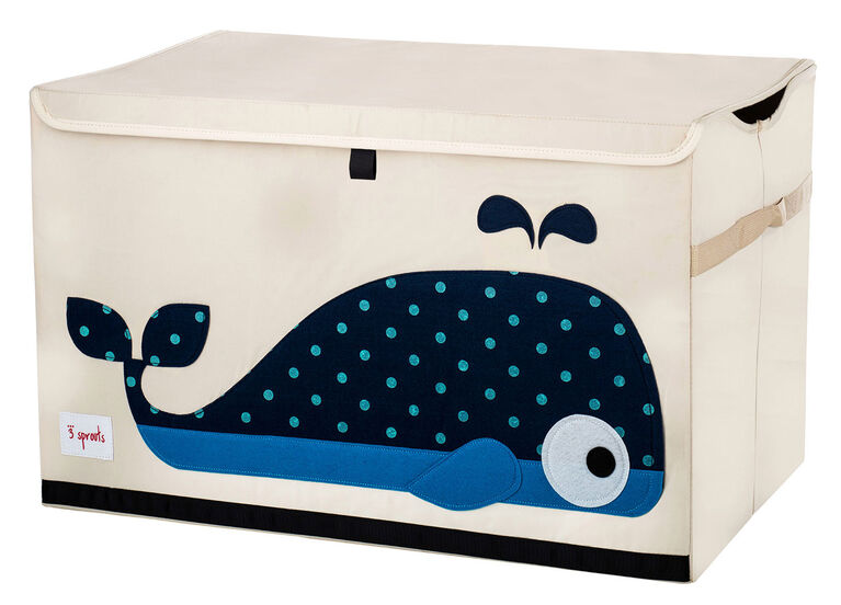 3 Sprouts Toy Chest Whale - Blue