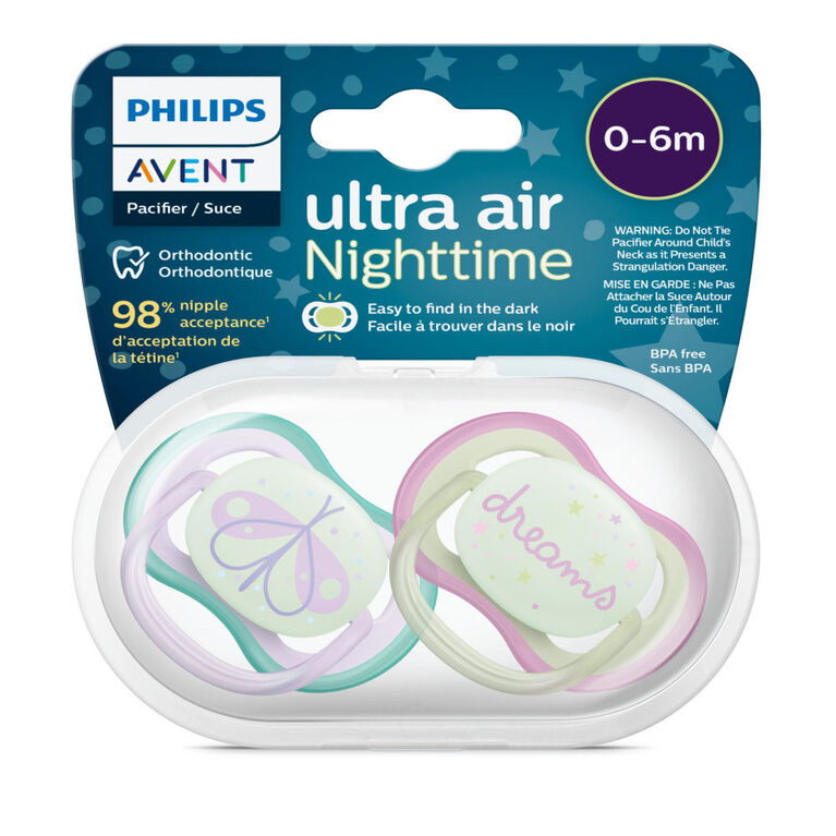 Avent UltraAir Paci 0-6m dragonfly/dreams 2pk