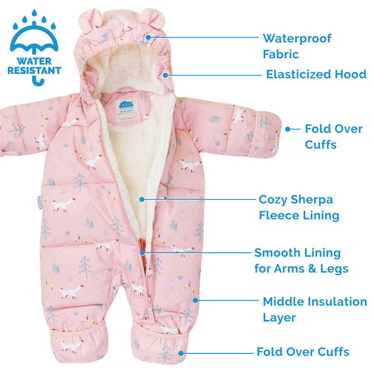 Baby Snowsuit | Pink Forest Baby Snowsuit | Pink Forest