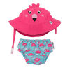 Zoocchini - Swim Diaper & Hat Set - Flamingo - Small