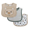 Koala Baby 3 pack Taupe Bear Jersey Bib
