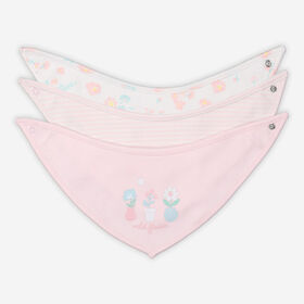 Rococo 3 Pack Bandana Bib Set Pink OS/GU