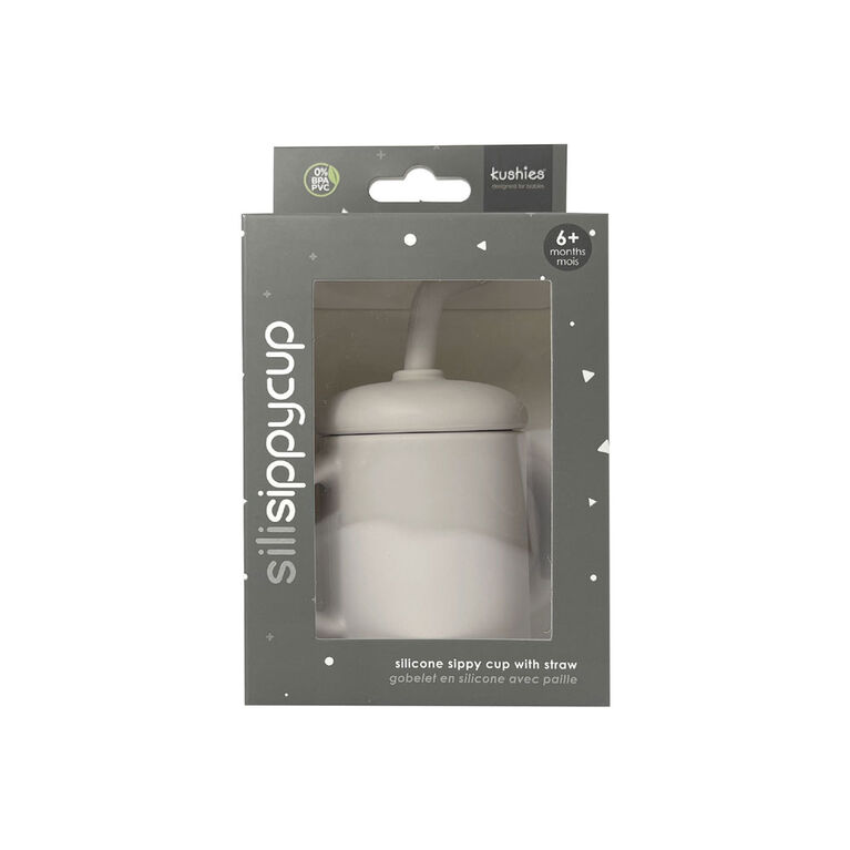 Silisippy - gobelet en silicone avec paille - Sand