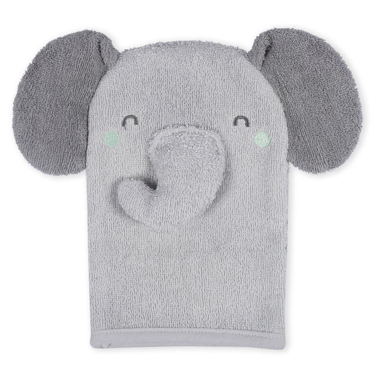 Koala Baby - Gant de bain pour bébé - Éléphant gris