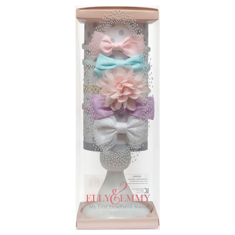 Elly & Emmy 5 piece headband stand White