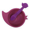 SiliBowl Silicone Bowl & Spoon Set - Fuchsia and Violet