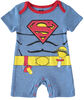 Superman Infant Future Superhero 2 Pack Rompers 6-9M Blue