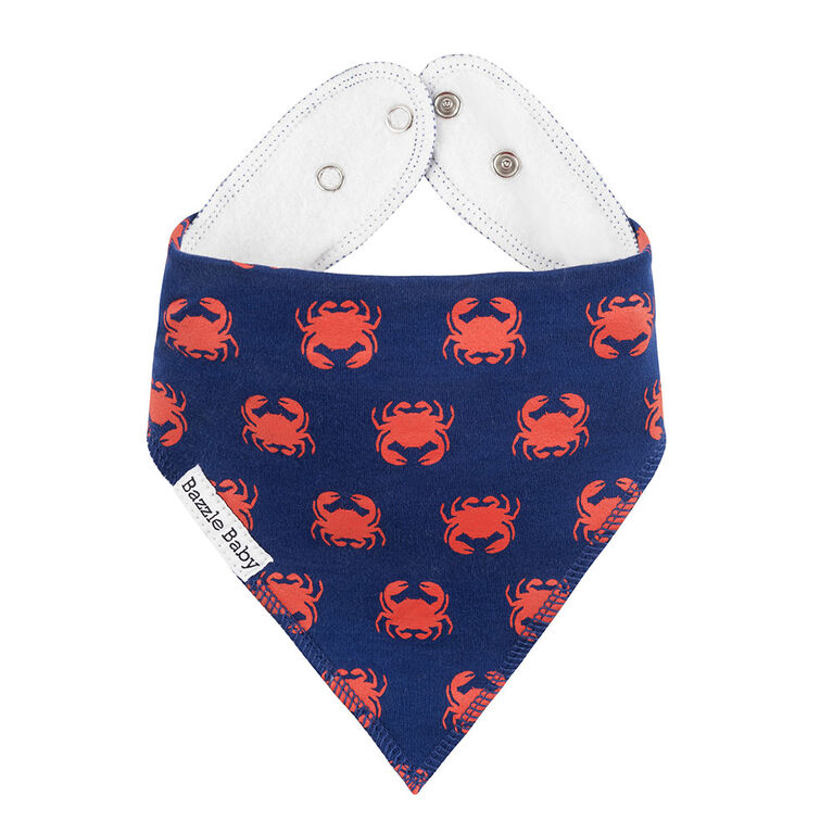 Bazzle Baby Banda Bib The Original Bandana-Style Drool Bib 3pk - Crabby