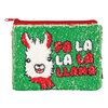 Sequins Fa La La La Llama Pouch