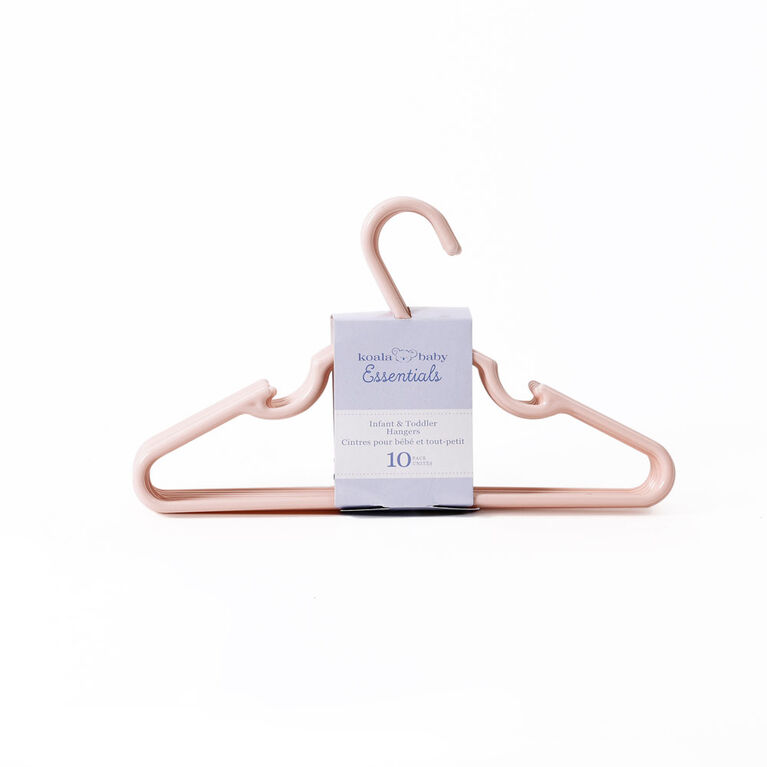 Koala Baby Essentials 10-Pack Infant & Toddler Hangers - Pink