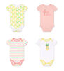 Koala Baby 4Pk Short Sleeved Bodysuit, G Pineapple, 12 Months