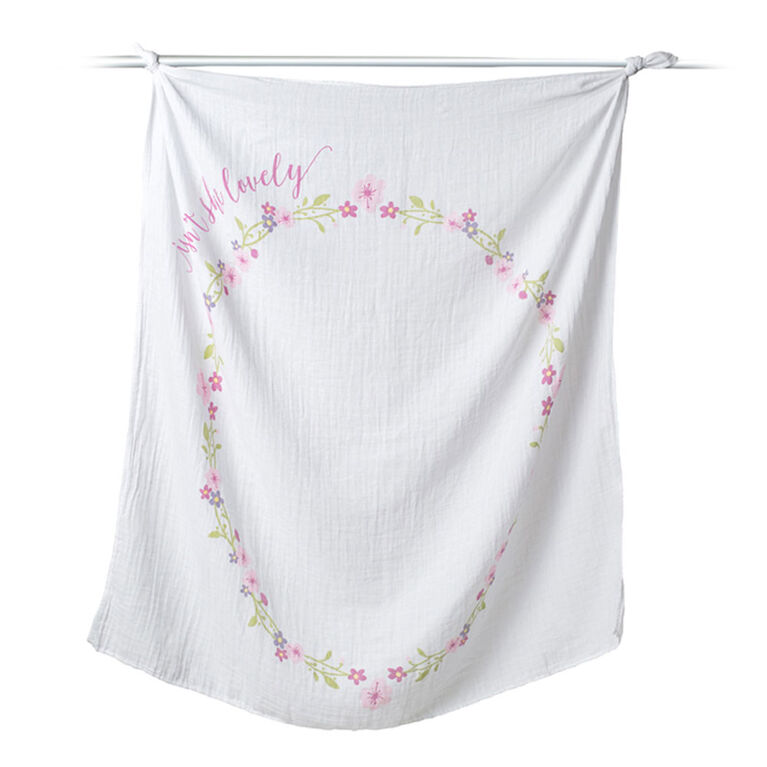 Lulujo - Baby's 1st Year - Monthly Milestone Photography Background Prop, Blanket and Cards Set - Isn't She Lovely