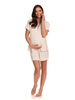 Chloe Rose 2 Piece Maternity & Nusing Short Set Oat S