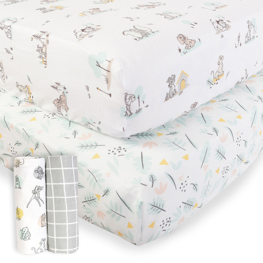 Disney Multi Character 4 Piece Baby Nursery Bundle
