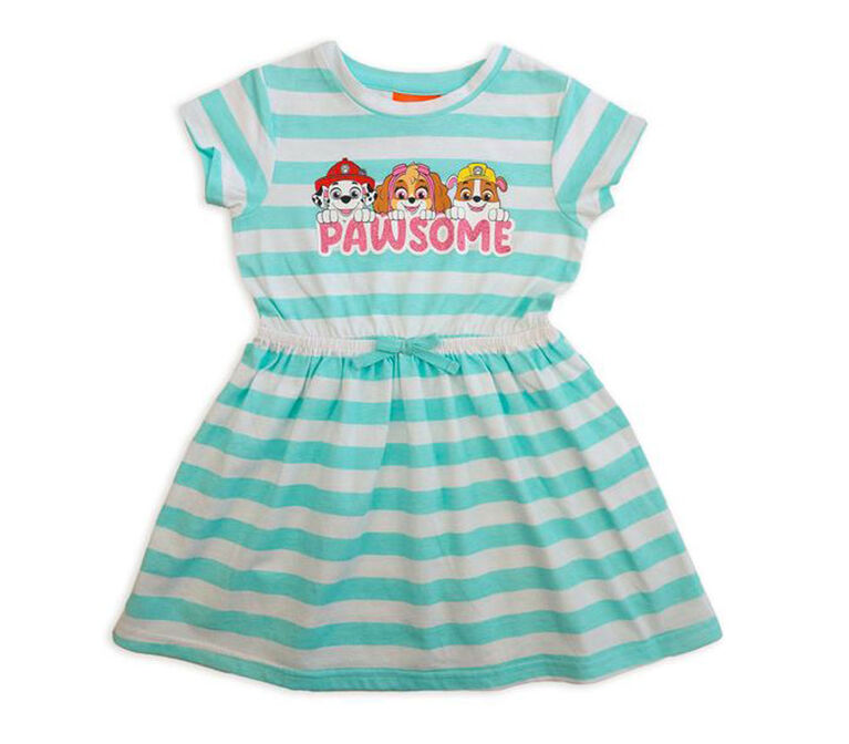 Robe à Manches Courtes Paw Patrol - Rayure Bleue 4
