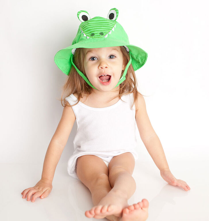 Chapeau de soleil pour bébé UPF50+ Alligator 6-12 mois